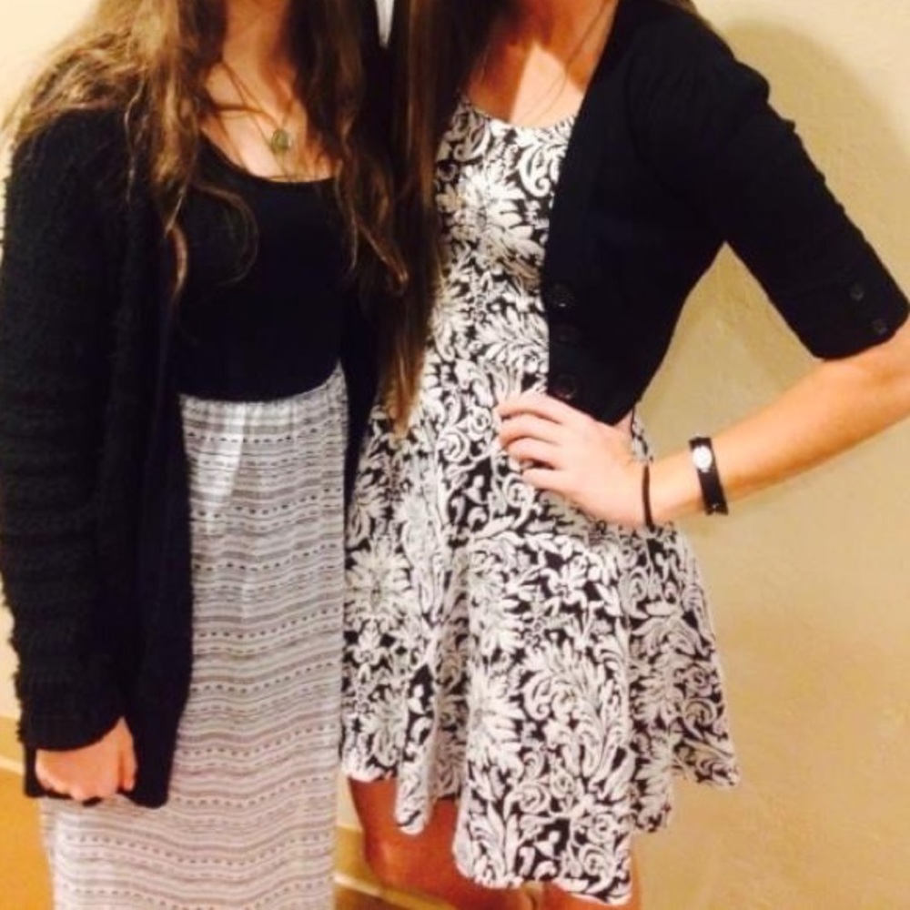 White and Black Dress